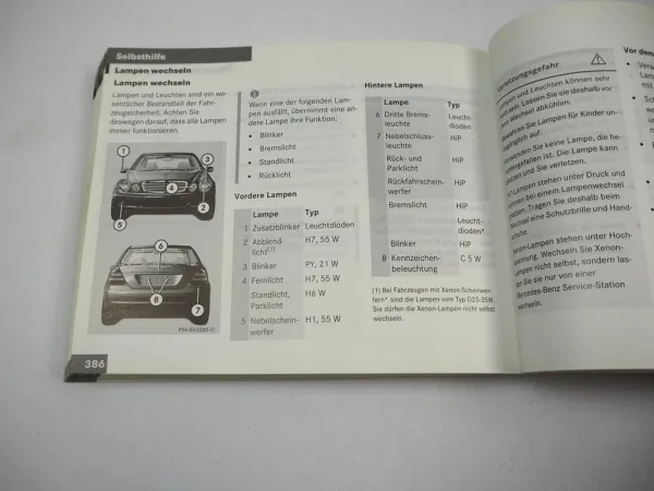 Mercedes Benz E-Klasse W211 E240 270 320 500 Betriebsanleitung Bedienung 2001