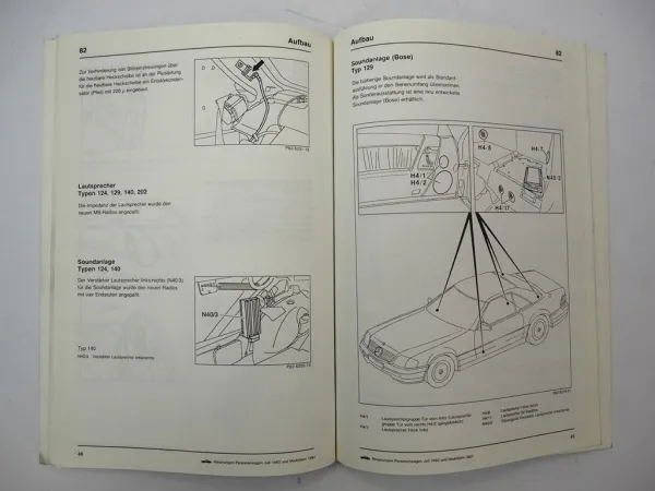Mercedes-Benz Einführungsschriften 1993-1995 W124 R129 140 202 Werkstatthandbuch