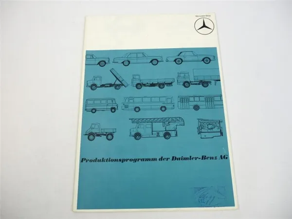 Mercedes Benz Gesamtprogramm PKW LKW Bus Unimog Motor Prospekt 1969