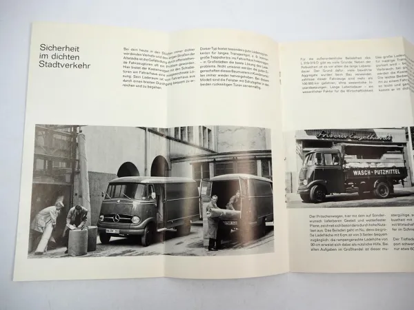 Mercedes Benz L319 L319D Transporter 2x Prospekt Anschreiben 1963