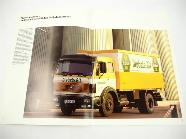 Mercedes Benz LKW Pritschenwagen 12t bis 17t 136PS bis 216PS Prospekt 1988
