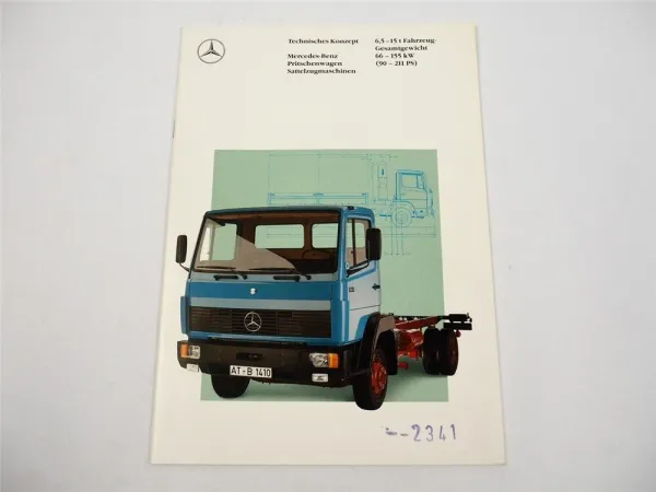 Mercedes Benz LKW Sattelzugmaschinen 6,5t bis 15t 90PS bis 211PS Prospekt 1989