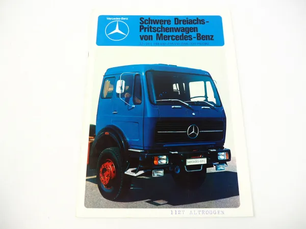 Mercedes Benz LKW Schwere Dreiachs-Pritschenwagen Prospekt WZ20192/04/01/1077