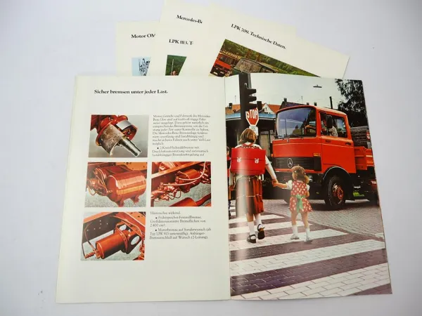 Mercedes Benz LPK 709 809 813 913 1013 1113 LKW Baustelle Prospekt Datenblätter
