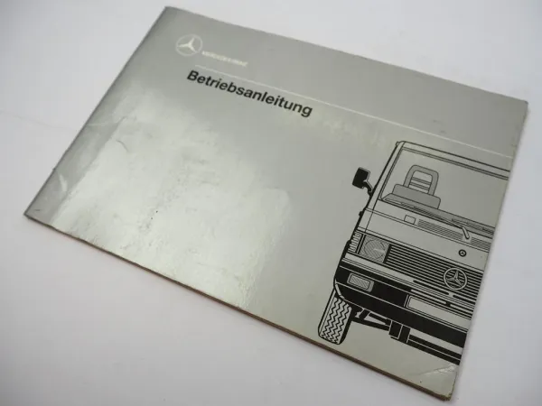 Mercedes Benz MB100D Typ 631 Betriebsanleitung Bedienung 1989 A/2