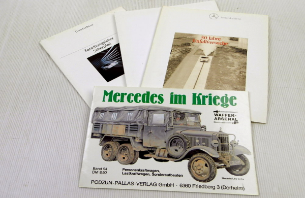 Mercedes Benz Mercedes im Krieg Forschungslabor Unfallversuche 4 Hefte 1989/90