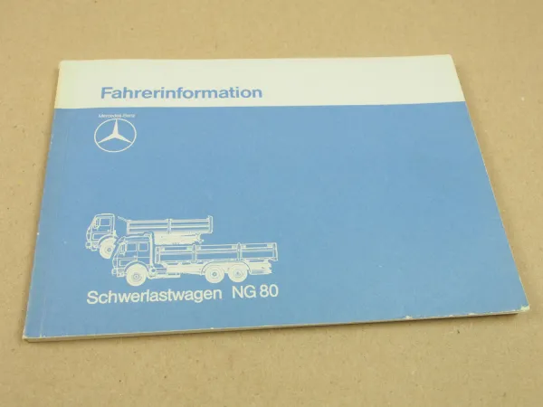 Mercedes Benz NG80 LKW Schwerlastwagen Fahrerinformation ca 1985