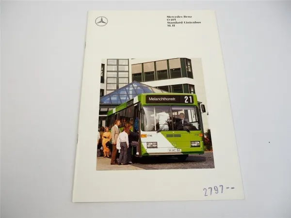 Mercedes Benz O 405 Standard Linienbus SL II Motor OM 447 h 214 PS Prospekt