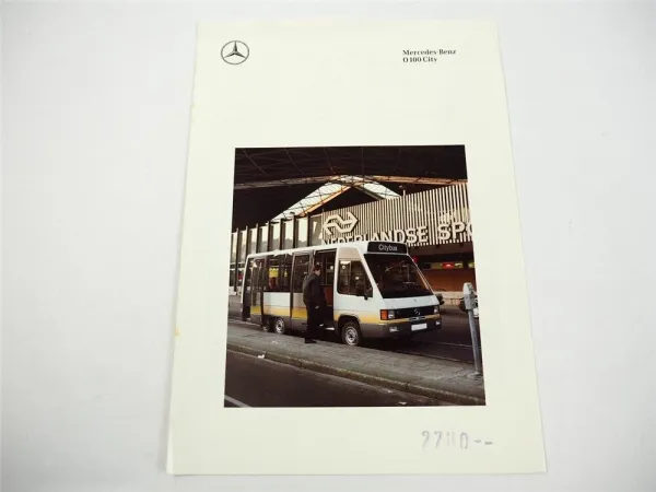 Mercedes Benz O100 City Kleinbus Zubringer Flugplatz Prospekt 1992