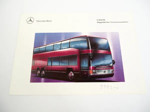 Mercedes Benz O404 DD Doppeldecker Fernreisebus Prospekt 1992