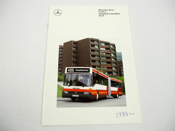Mercedes Benz O405G Omnibus Standard Gelenkbus SGII Prospekt 1992