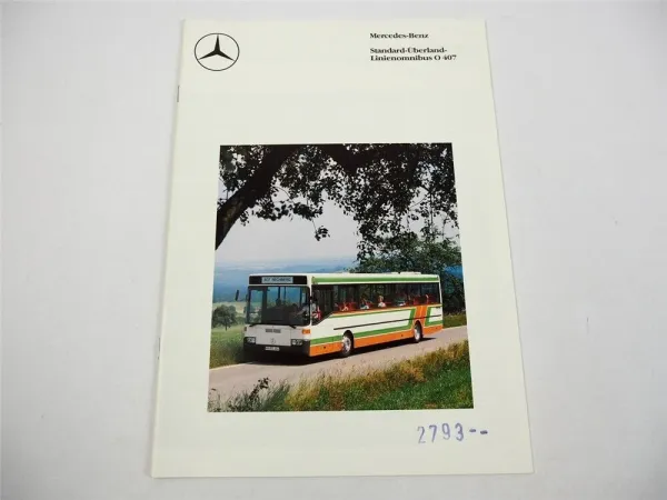 Mercedes Benz O407 Omnibus Standard Überlandbus Linienbus Prospekt 1987