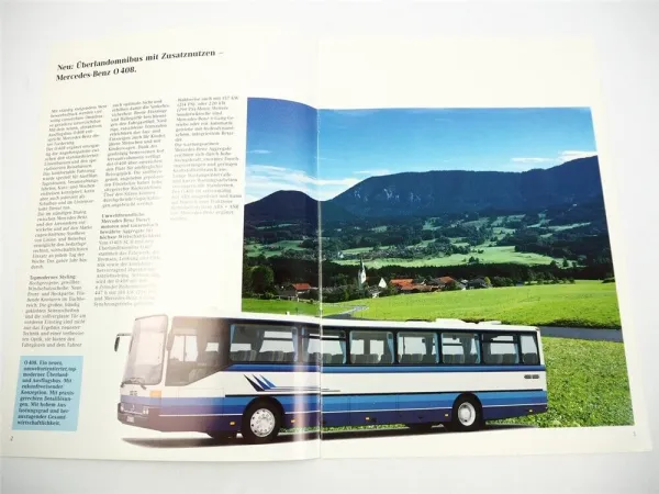 Mercedes Benz O408 Omnibus Überlandbus Prospekt 1991