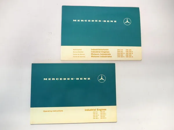 Mercedes Benz OM 314 352 360 346 355 h A Engine Operating Instructions 1982
