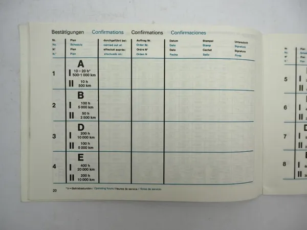 Mercedes Benz OM 314 352 360 346 355 h A Engine Operating Instructions 1982