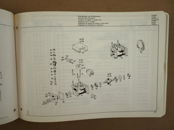 Mercedes Benz OM 346.E Motor Ersatzteilliste Parts List 1969