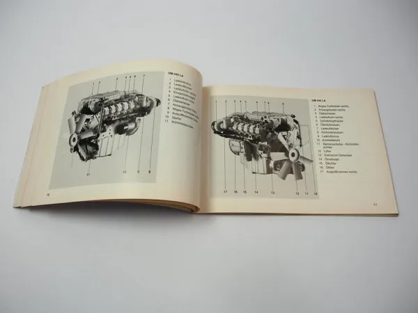 Mercedes Benz OM 401 402 441 442 443 444 A LA Betriebsanleitung Wartung 1993