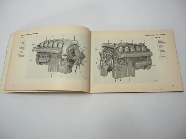 Mercedes Benz OM 421 422 423 424 / A / LA Motor Betriebsanleitung 1988