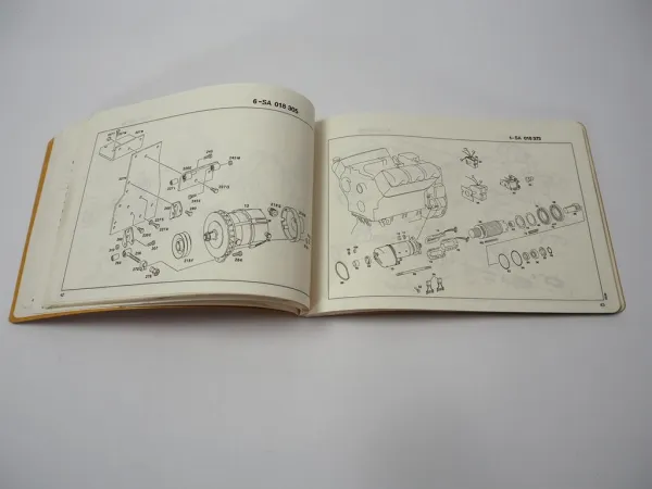 Mercedes Benz OM 424 / A / LA Motor Teile Bildkatalog Illustrated Parts List 1984
