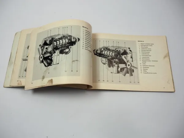 Mercedes Benz OM 441 442 443 444 A LA Betriebsanleitung Wartung 1988