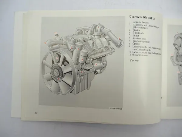 Mercedes Benz OM 501 502 LA Industriemotor Betriebsanleitung 1997