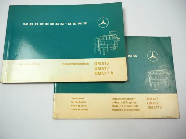 Mercedes Benz OM 616 617 617A Motor Betriebsanleitung 1987 mit Wartungsheft