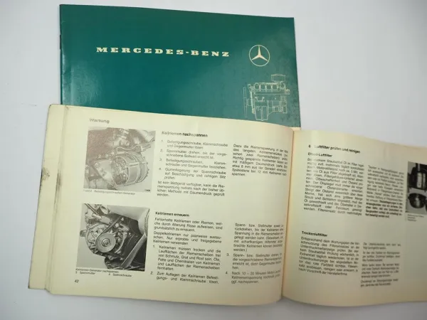 Mercedes Benz OM 616 617 617A Motor Betriebsanleitung 1987 mit Wartungsheft