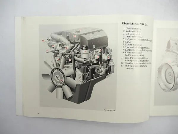 Mercedes Benz OM 904 906 LA Motor Betriebsanleitung Wartungsheft Schulung