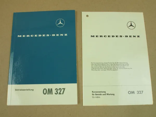 Mercedes Benz OM327 Betriebsanleitung Bedienung Wartung 1966 Kurzanleitung