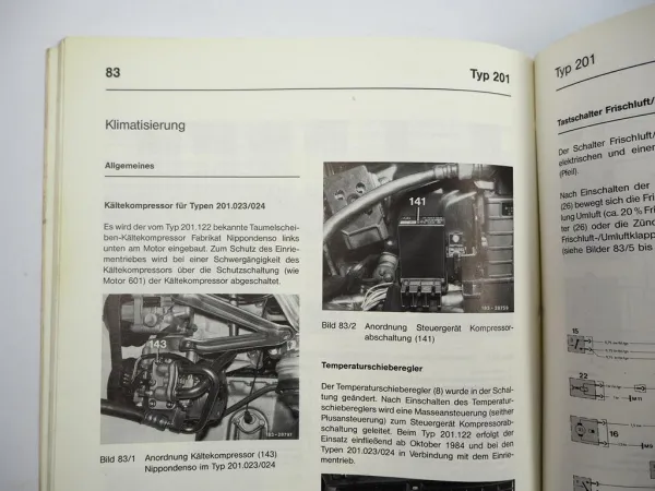 Mercedes Benz PKW 107 123 126 201 Neuerungen 1984 - 1985 Einführungsschrift