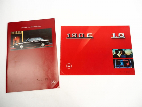 Mercedes Benz PKW 190 D E W201 2x Prospekt 1991