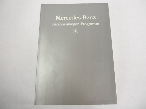 Mercedes Benz PKW Programm 190 200 240 280 300 500 D E CE TD TE SE Prospekt 1984
