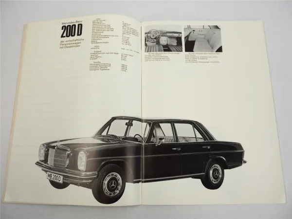 Mercedes Benz PKW Programm 200 220 230 250 280 300 600 D SE SL Prospekt 1967