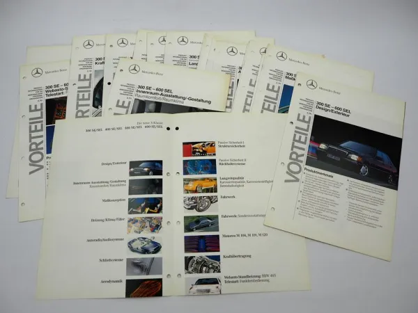 Mercedes Benz Produktinformation Vorteile S-Klasse 300 400 500 600 SE SEL 1991