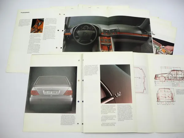 Mercedes Benz Produktinformation Vorteile S-Klasse 300 400 500 600 SE SEL 1991