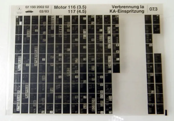 Mercedes Benz R107 Motor 116, 117 Reparatur Fich