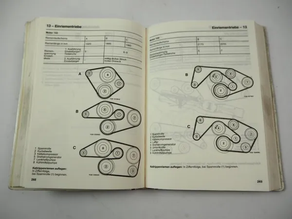Mercedes Benz R107 W124 W126 W201 Tabellenbuch ab 1985 - 1988 190E - 560SL