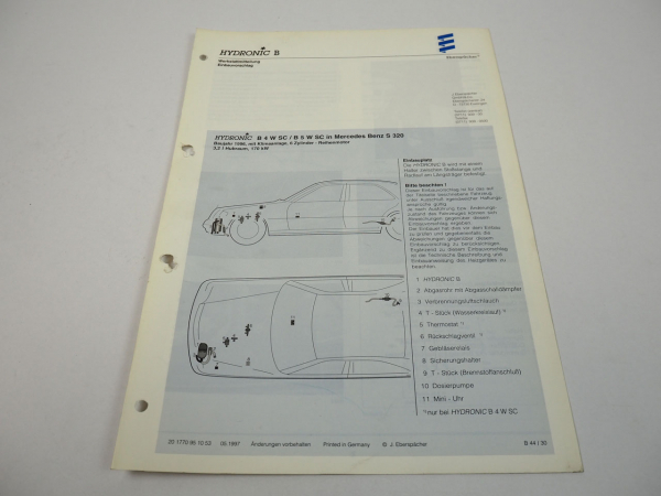 Mercedes Benz S 320 Bj. 1996 Eberspächer Hydronic B4WSC Einbau Standheizung