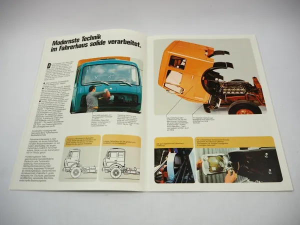 Mercedes Benz Schwere Dreiachs Pritschenwagen LKW Prospekt Programm 04/1976
