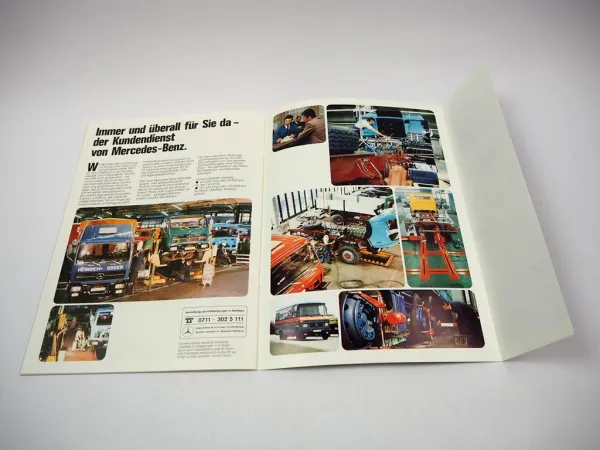 Mercedes Benz Schwere Dreiachs Pritschenwagen LKW Prospekt Programm 04/1976