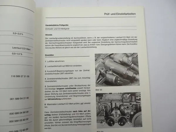 Mercedes Benz Solex Vergaser 4A1 im Motor 110 123 Kundendiensthandbuch 1978