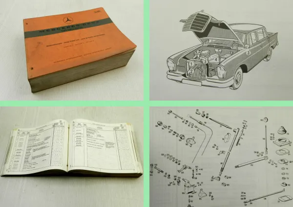 Mercedes Benz 220b - 220Sb W111 Heckflosse Ersatzteilliste Spare Parts list 1965