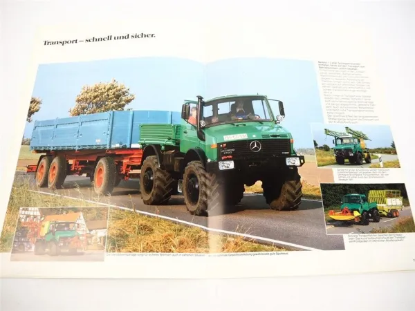 Mercedes Benz U 1000 1200 1400 1600 1700 Unimog Landwirtschaft Prospekt 1989