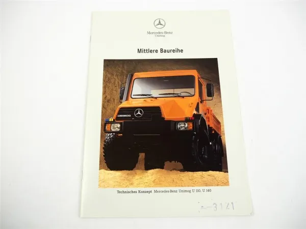 Mercedes Benz U 110 140 Unimog Mittlere Baureihe Techn. Konzept Prospekt 1992