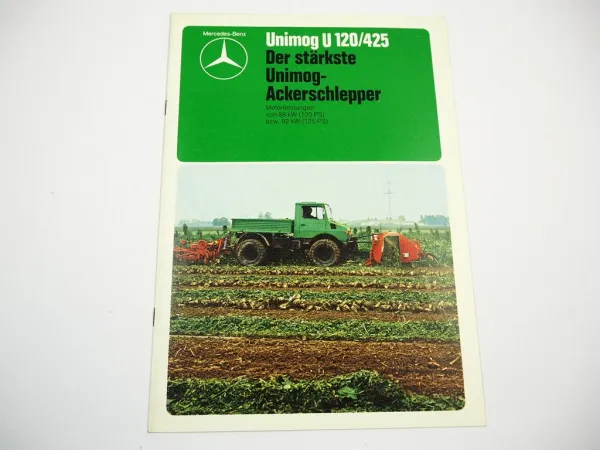 Mercedes Benz U 120 425 Unimog Ackerschlepper Prospekt 1976