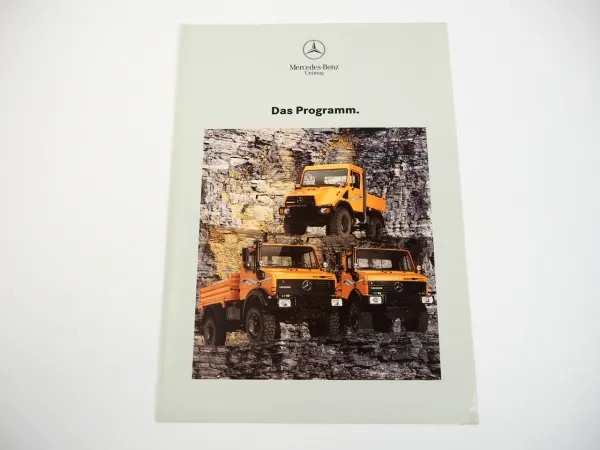 Mercedes Benz U90 bis U2450 Unimog Produktprogramm Prospekt 1996