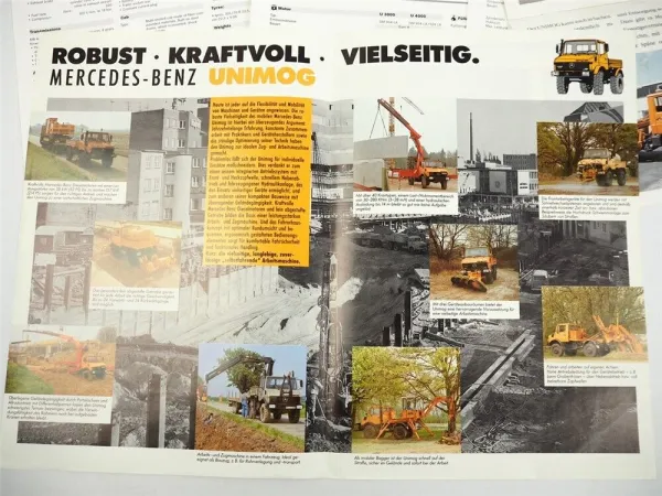 Mercedes Benz Unimog Prospekt U400 U3000 U4000 U5000 Technische Daten Journal