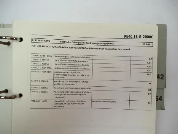 Mercedes Benz Unimog Typ 437.4 Elektrische Schaltpläne Band 2 von 2007