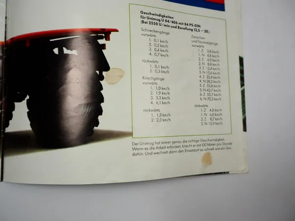 Mercedes Benz Unimog U84 406 Prospekt 1973