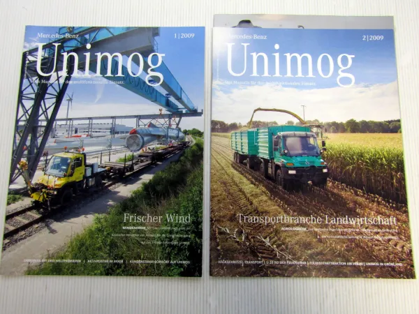 Mercedes Benz Unimog Zeitschrift 1/2009 + 2/2009 Magazin Zeitung